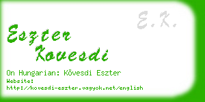 eszter kovesdi business card